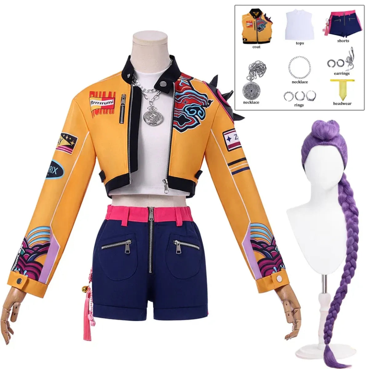 Rumi K-Pop Cosplay Costume Set with Wig at Kawaii Stop