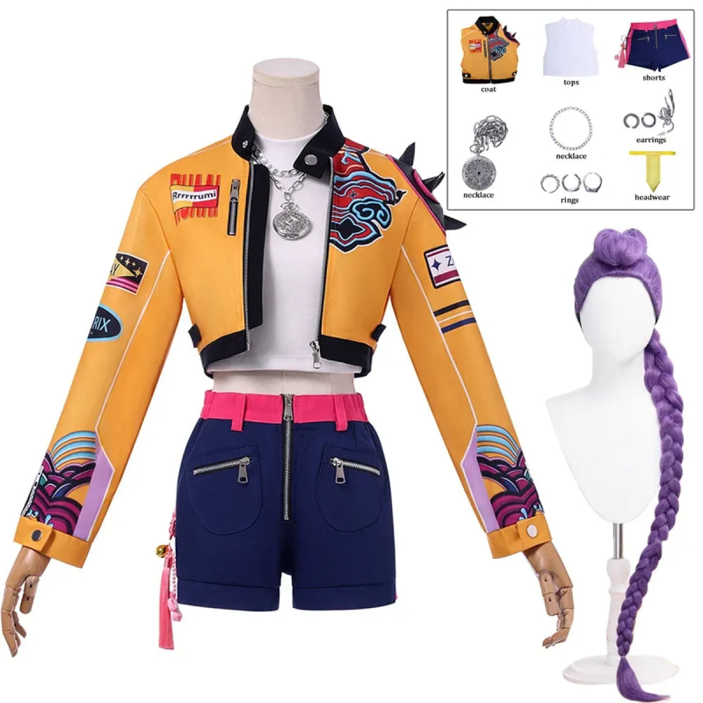 Rumi K-Pop Cosplay Costume Set with Wig - Cosplay - Cosplay - 1