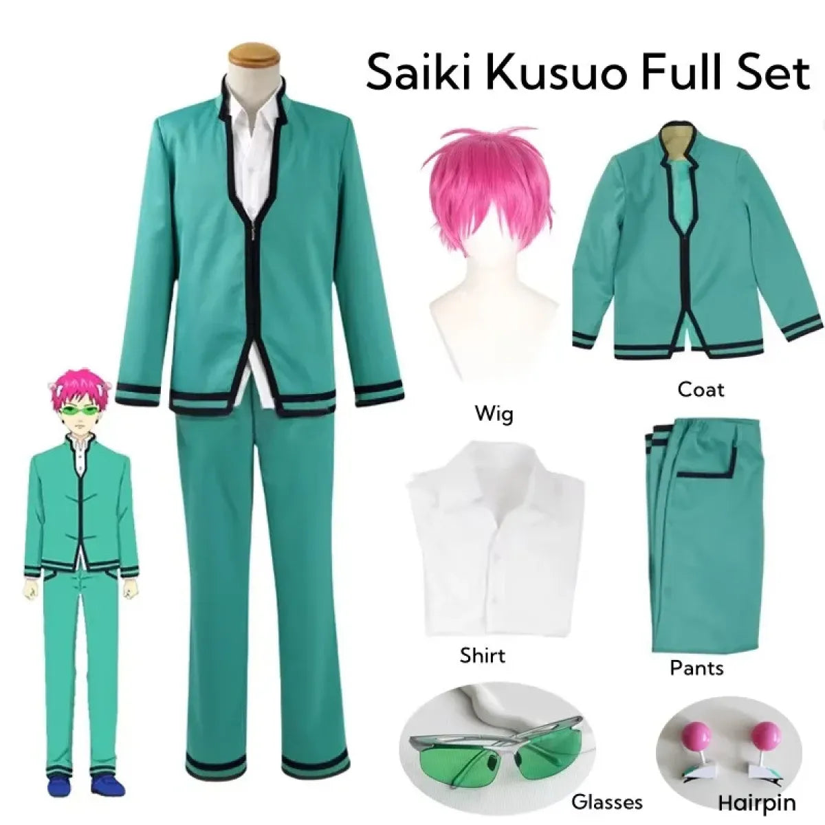 Saiki K High School Uniform – Anime Cosplay Set - Anime - Sets - 24