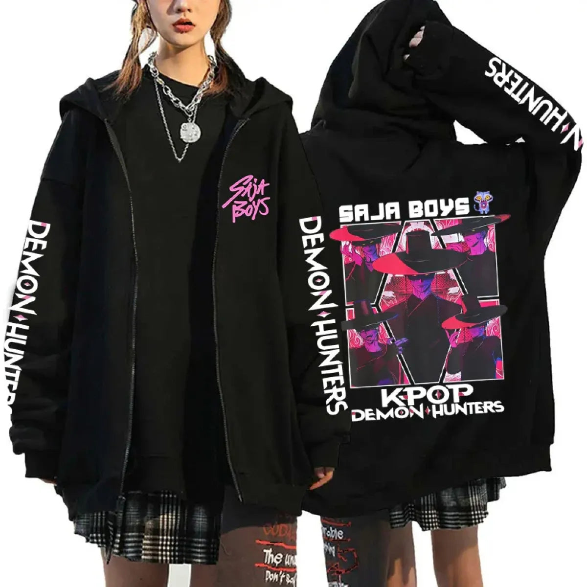 Kpop Saja Boys Demon Hunters Zip Hoodie - Hoodies & Sweatshirts - Hoodie - 3