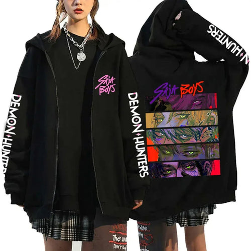 Kpop Saja Boys Demon Hunters Zip Hoodie - Hoodies & Sweatshirts - Hoodie - 4