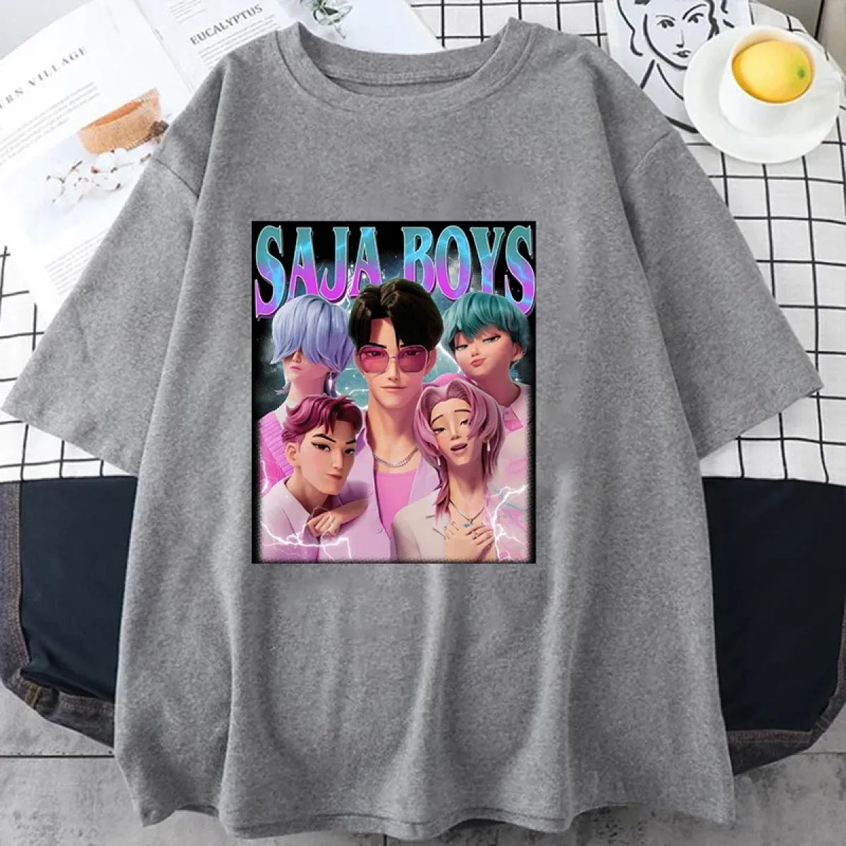 Saja Boys K-Pop Demon Hunters Graphic Tee - T-Shirts - T-Shirt - 5