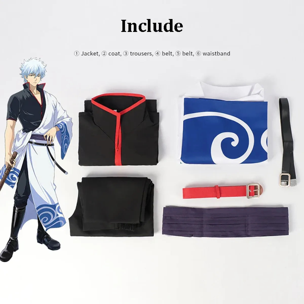 Sakata Gintoki Cosplay Costume – Gintama Outfit Set - Cosplay - Cosplay - 5
