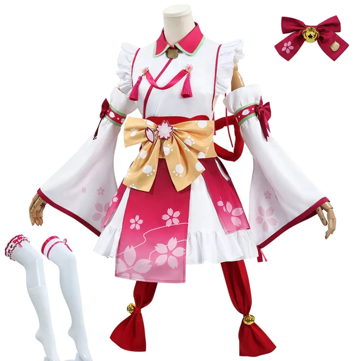 Sakura Miko Vtuber Kimono Cosplay Costume Set - Anime - Cosplay - 3