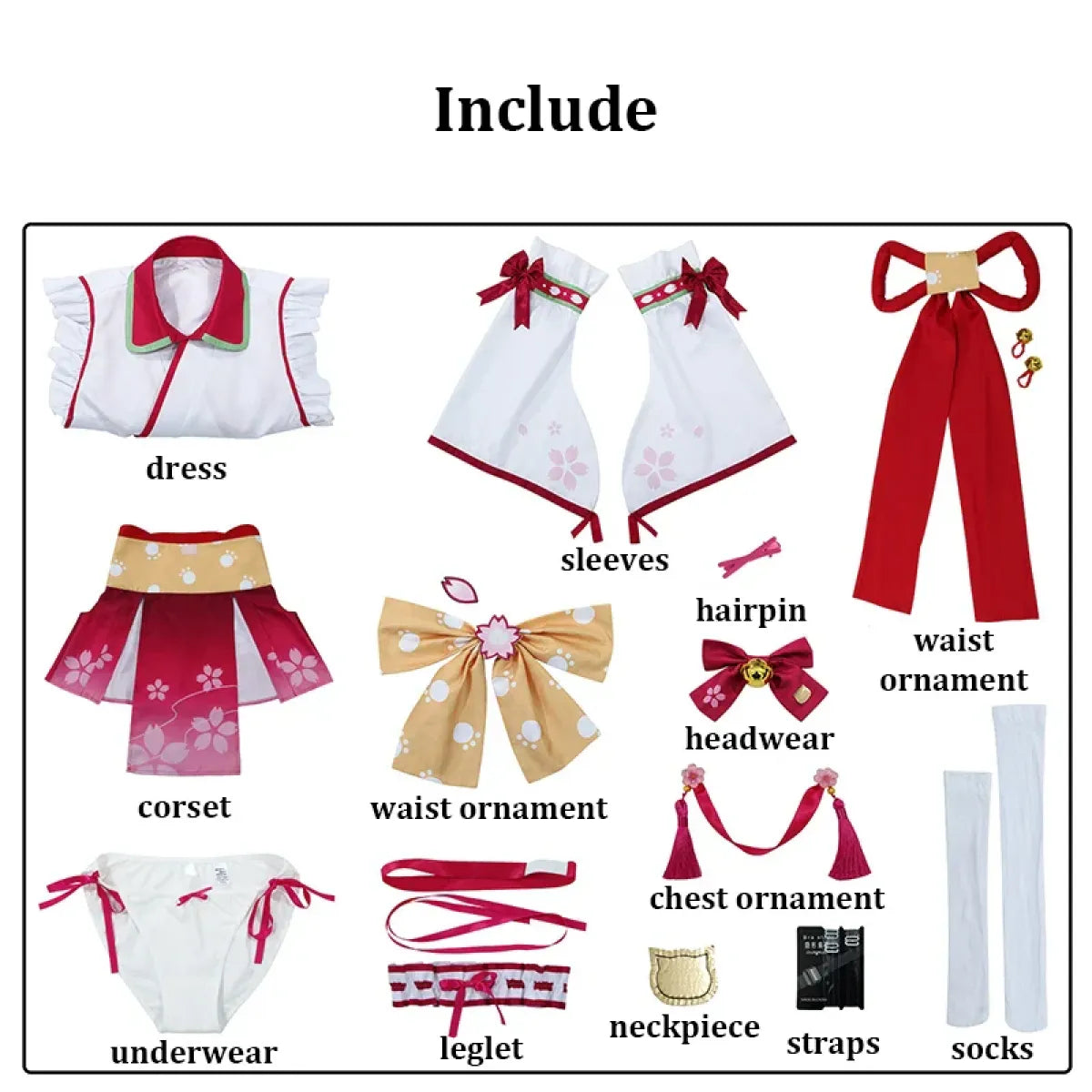 Sakura Miko Vtuber Kimono Cosplay Costume Set - Anime - Cosplay - 5