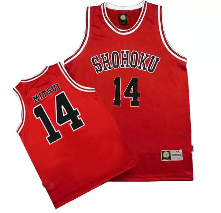 Shohoku Basketball Team Jersey - Sakuragi Hanamichi Rukawa - No. 14 Mitsui / S - All Products - Clothing - 3 - 2024