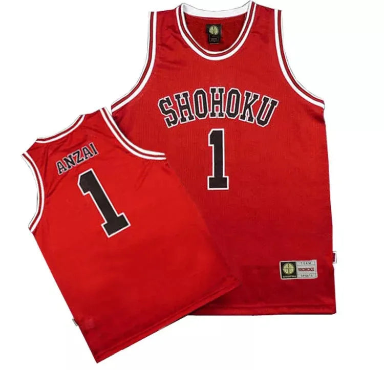 Shohoku Basketball Team Jersey - Sakuragi Hanamichi Rukawa - No. 1 Anzai / S - All Products - Clothing - 8 - 2024