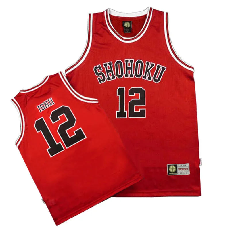 Shohoku Basketball Team Jersey - Sakuragi Hanamichi Rukawa - No. 12 Ishii / S - All Products - Clothing - 18 - 2024