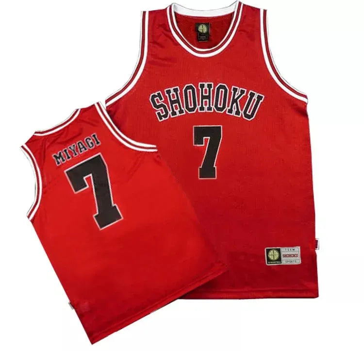 Shohoku Basketball Team Jersey - Sakuragi Hanamichi Rukawa - No. 7 Miyagi / S - All Products - Clothing - 14 - 2024