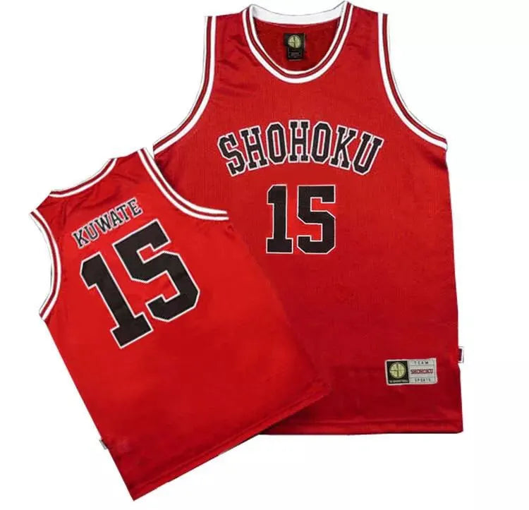 Shohoku Basketball Team Jersey - Sakuragi Hanamichi Rukawa - No. 15 Kuwate / S - All Products - Clothing - 20 - 2024