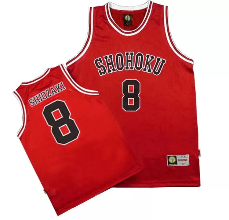 Shohoku Basketball Team Jersey - Sakuragi Hanamichi Rukawa - No. 8 Shiozaki / S - All Products - Clothing - 15 - 2024