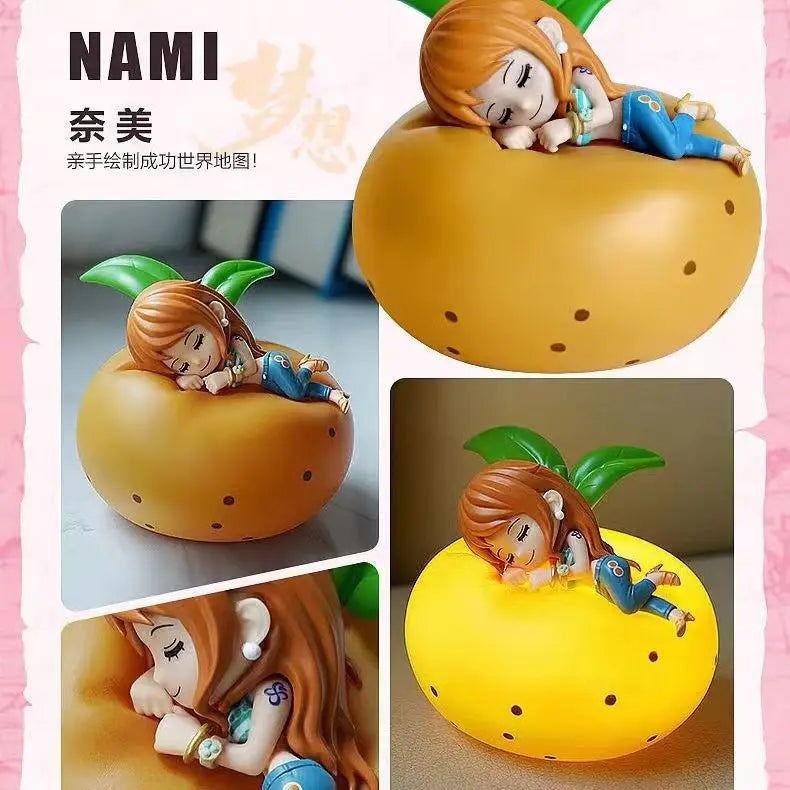 Luffy Zoro Nami & Sanji Night Light: Anime Figure Lamp for a Dreamy Bedroom Ambiance - Nami - Anime - Action & Toy