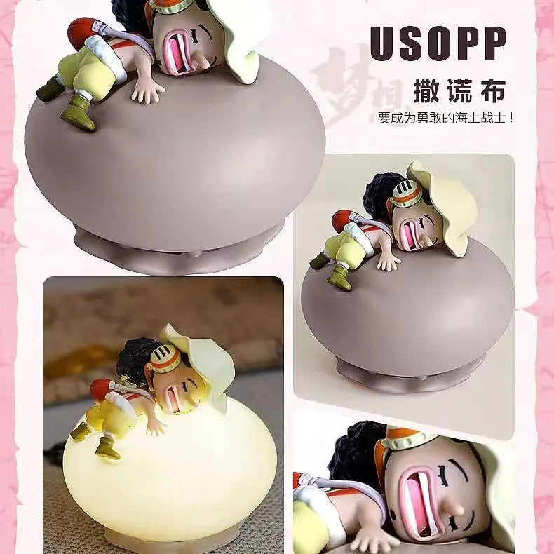 Luffy Zoro Nami & Sanji Night Light: Anime Figure Lamp for a Dreamy Bedroom Ambiance - Usopp - Anime - Action & Toy