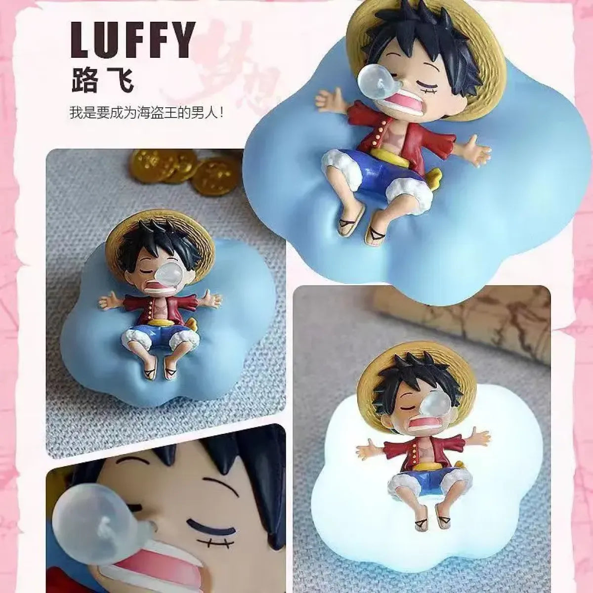 Luffy Zoro Nami & Sanji Night Light: Anime Figure Lamp for a Dreamy Bedroom Ambiance - Anime - Figures - 7