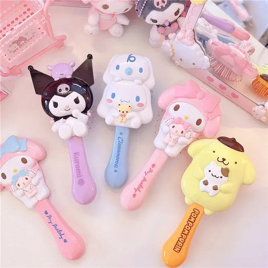 Sanrio Anime Kuromi Hand-held Makeup Mirror - Anime - Makeup Tools - 1 - 2024