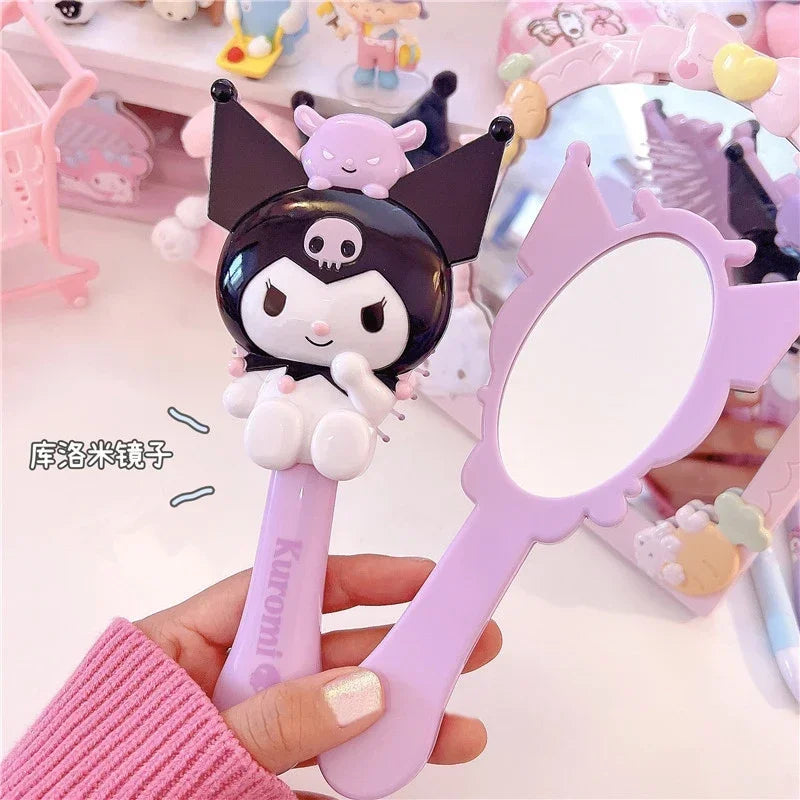 Sanrio Anime Kuromi Hand-held Makeup Mirror - Kuromi 1 - Anime - Makeup Tools - 11 - 2024