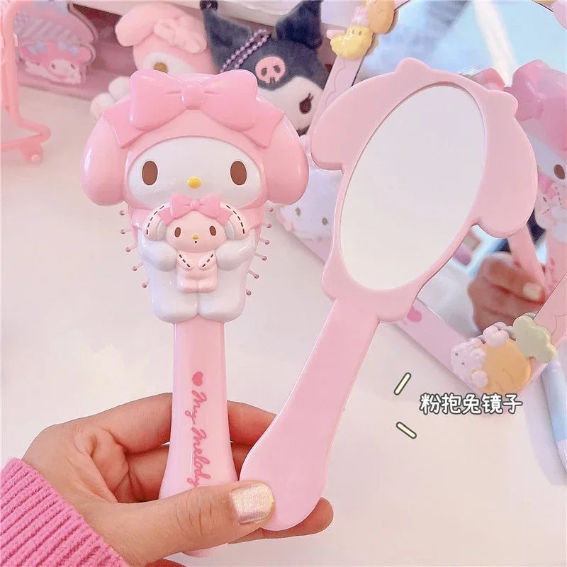 Sanrio Anime Kuromi Hand-held Makeup Mirror - My Melody 1 - Anime - Makeup Tools - 8 - 2024