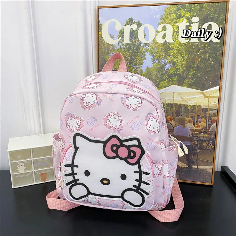 High-Capacity Sanrio Character Backpack - Cute & Functional - Hello Kitty - Women Bags & Wallets - Luggage & Bags - 10