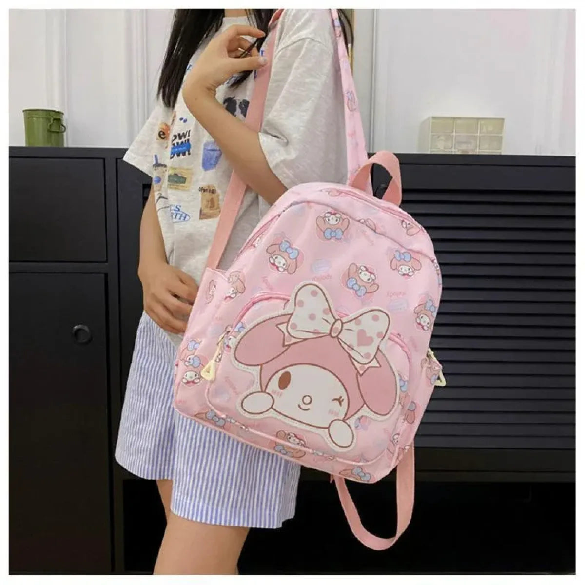 High-Capacity Sanrio Character Backpack - Cute & Functional - Women Bags & Wallets - 5