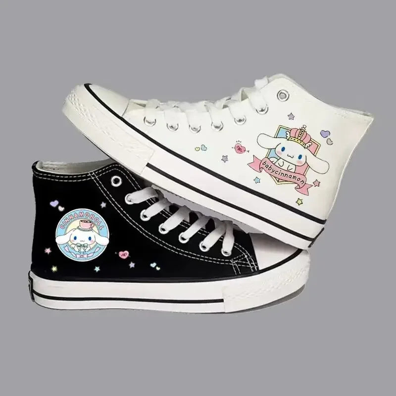 Sanrio Cinnamoroll Harajuku Canvas Shoes - Kawaii High-Top Women’s Sneakers - 4 / 35 - Women’s Clothing &