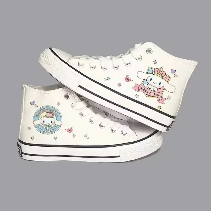 Sanrio Cinnamoroll Harajuku Canvas Shoes - Kawaii High-Top Women’s Sneakers - 9 / 35 - Women’s Clothing &