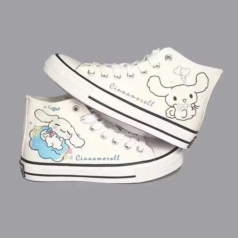 Sanrio Cinnamoroll Harajuku Canvas Shoes - Kawaii High-Top Women’s Sneakers - 8 / 37 - Women’s Clothing &