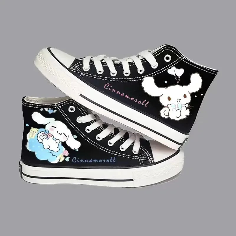 Sanrio Cinnamoroll Harajuku Canvas Shoes - Kawaii High-Top Women’s Sneakers - 7 / 35 - Women’s Clothing &