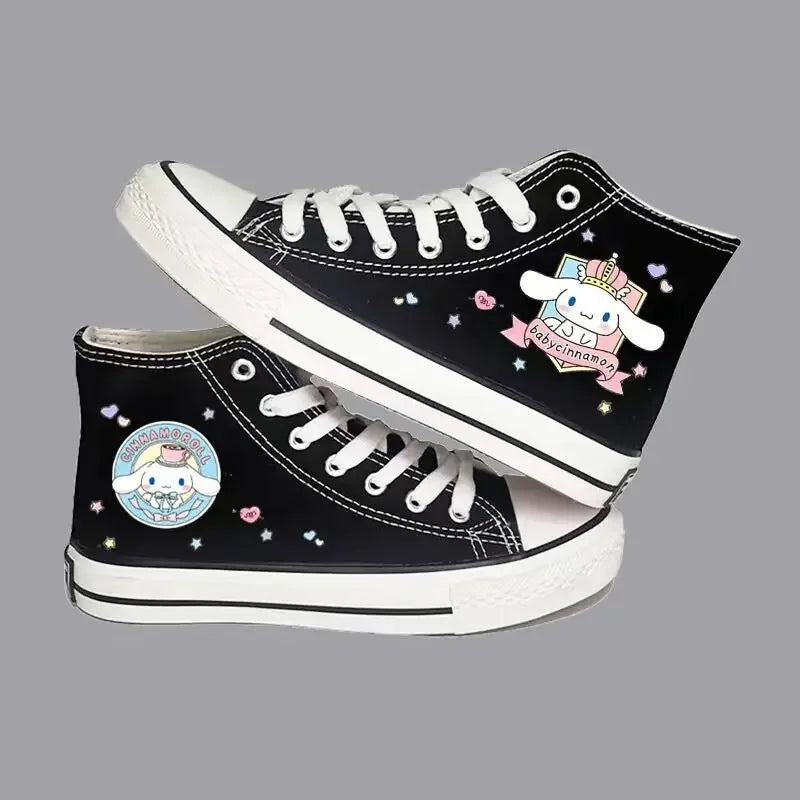 Sanrio Cinnamoroll Harajuku Canvas Shoes - Kawaii High-Top Women’s Sneakers - 5 / 35 - Women’s Clothing &