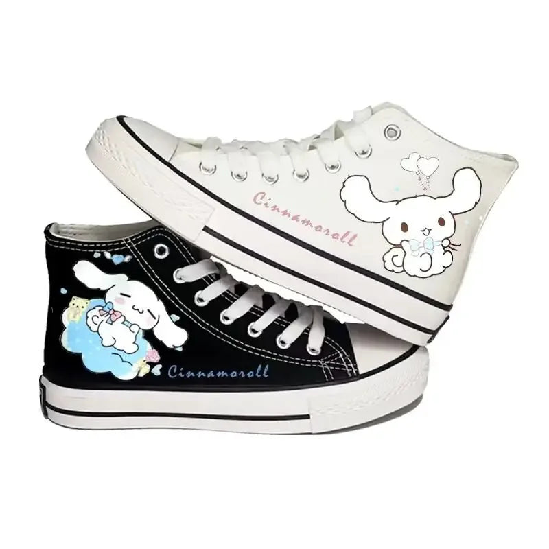 Sanrio Cinnamoroll Harajuku Canvas Shoes - Kawaii High-Top Women’s Sneakers - 6 / 39 - Women’s Clothing &