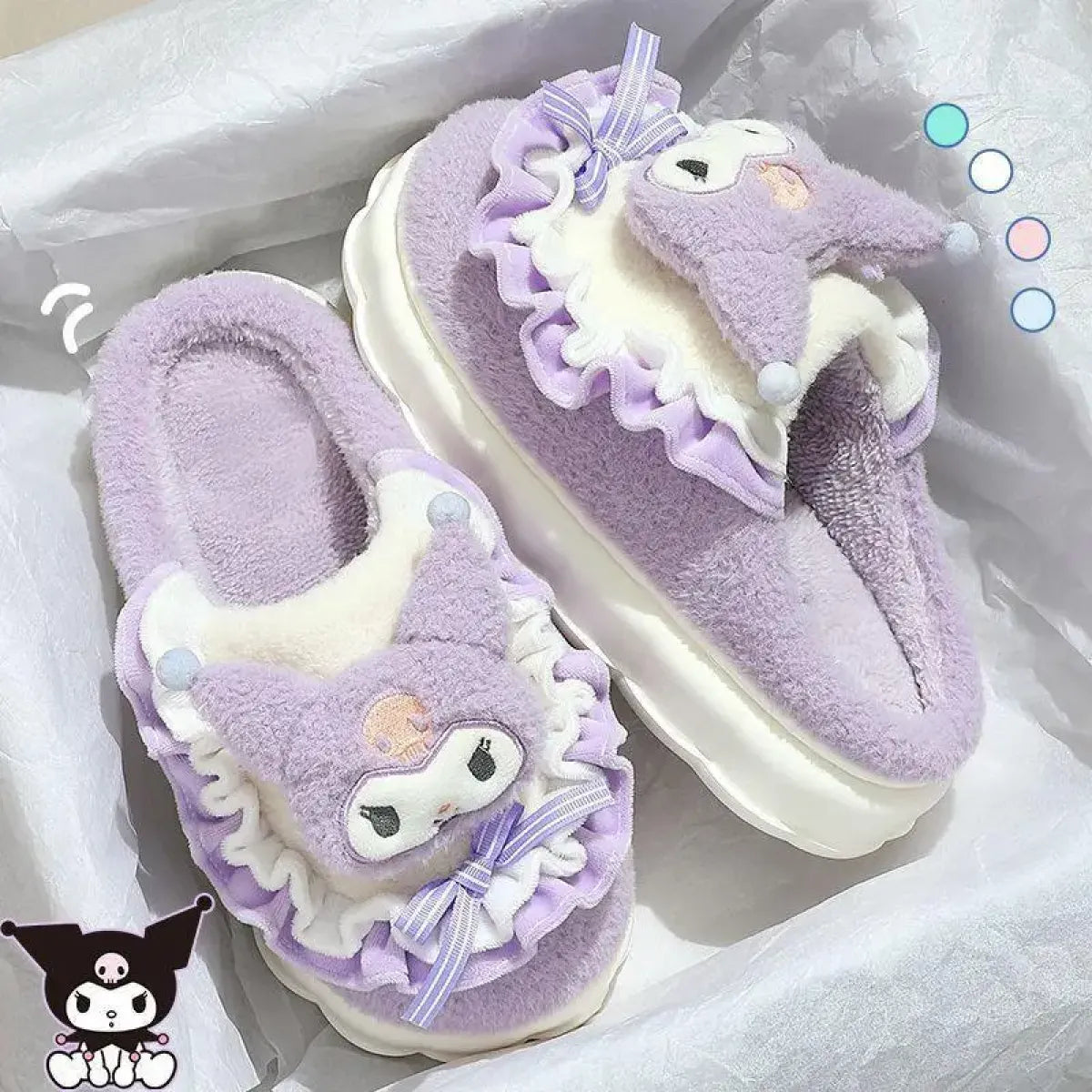 Sanrio Cinnamoroll Plush Indoor Winter Slippers - Harajuku Style - Slippers - 6