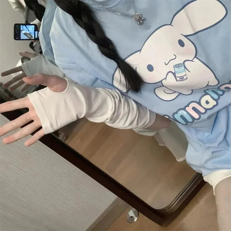 Sanrio Cinnamoroll Short Sleeve T-shirt - Oversized Cartoon Anime Streetwear - T-Shirts - Shirts & Tops - 6 - 2024