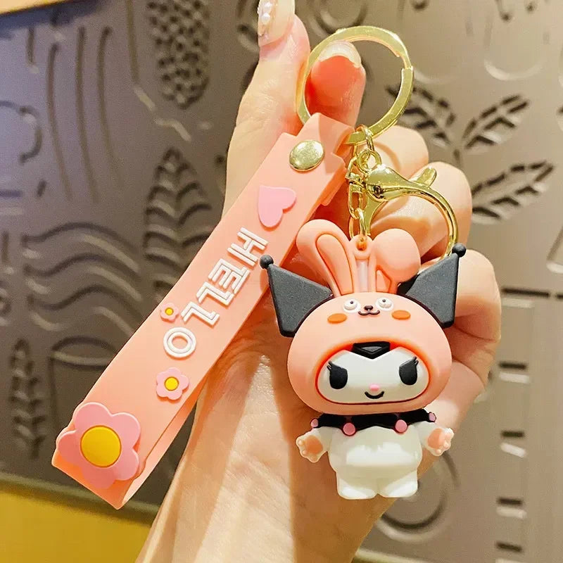 Sanrio Fruit Keychain - Kuromi Cinnamoroll & Pochacco Charm - A5 - Anime - Keychains - 7 - 2024