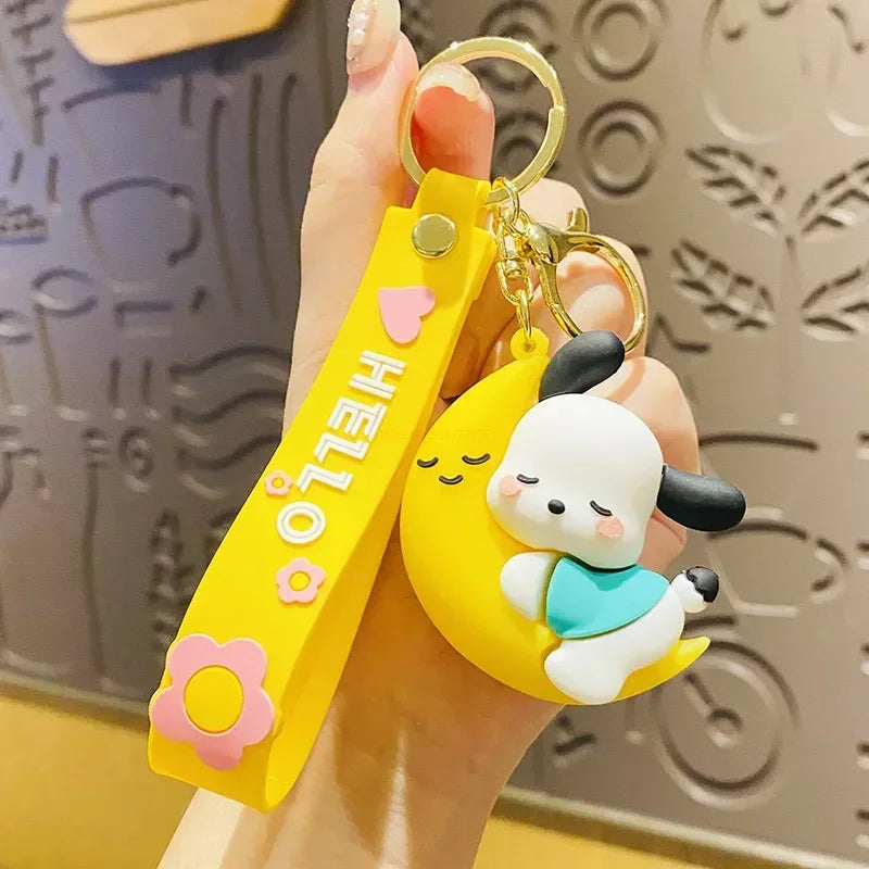 Sanrio Fruit Keychain - Kuromi Cinnamoroll & Pochacco Charm - A6 - Anime - Keychains - 8 - 2024