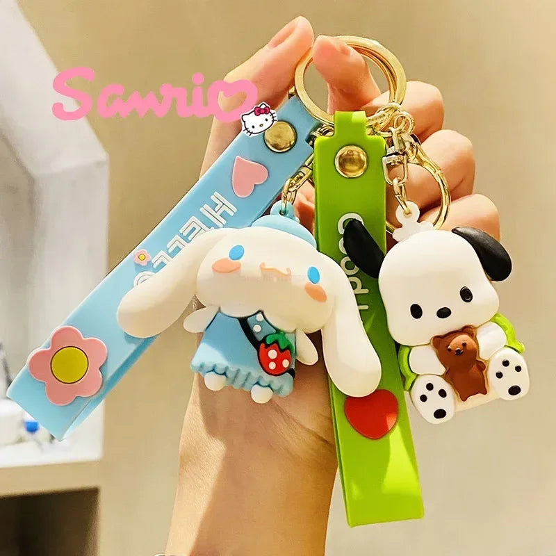 Sanrio Fruit Keychain - Kuromi Cinnamoroll & Pochacco Charm - Anime - Keychains - 1 - 2024