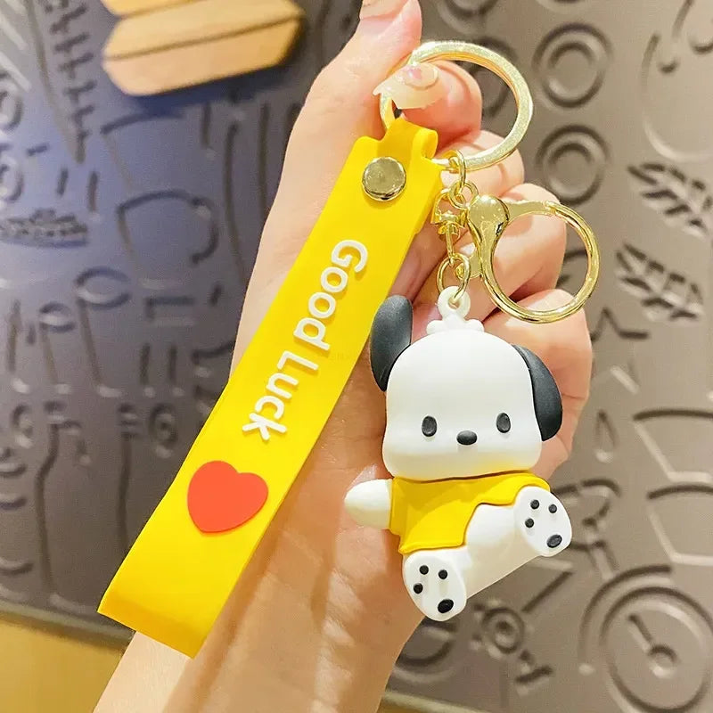 Sanrio Fruit Keychain - Kuromi Cinnamoroll & Pochacco Charm - B2 - Anime - Keychains - 15 - 2024