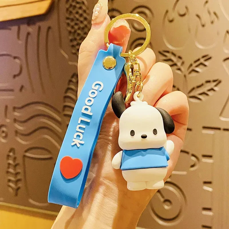 Sanrio Fruit Keychain - Kuromi Cinnamoroll & Pochacco Charm - B3 - Anime - Keychains - 12 - 2024