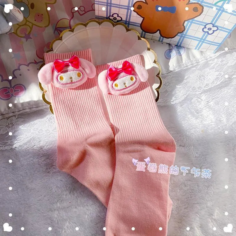 Sanrio Kuromi Doll Socks - Kawaii Anime Fashion - A5 / one size - Anime - Socks - 11 - 2024