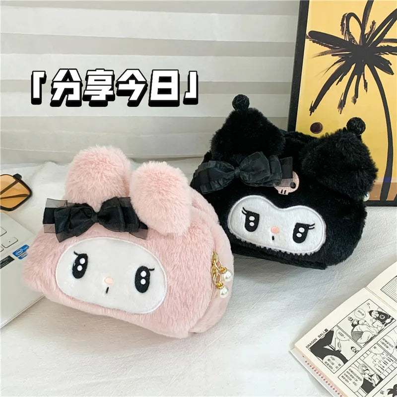 Cute Sanrio Kuromi Plush Makeup Bag - Anime - Luggage & Bags - 6 - 2024