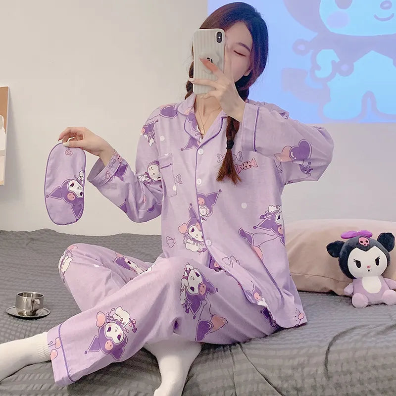 Sanrio Kuromi Women’s Pajama Set - 4 / M - Women’s Clothing & Accessories - Pajamas - 9 - 2024