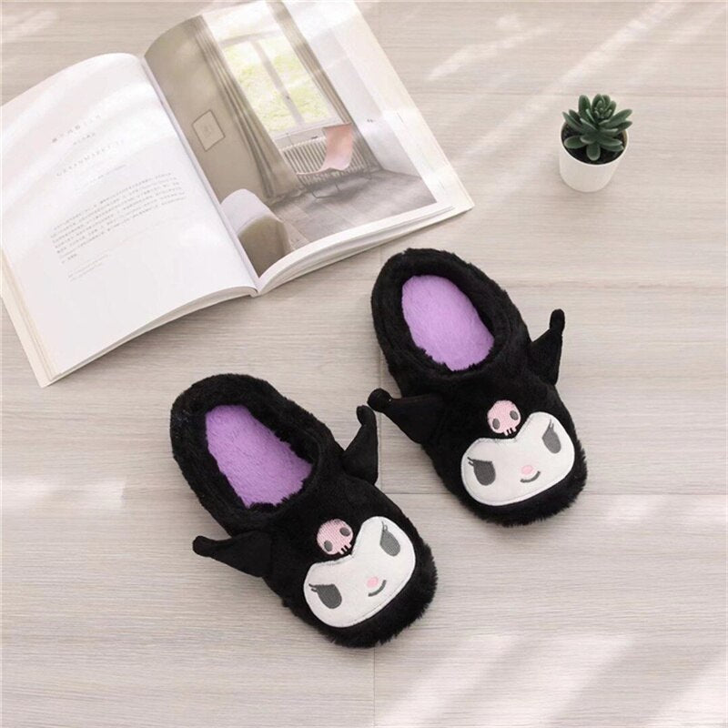 Sanrio Melody Kawaii Plush Slippers - Kuromi - Women’s Clothing & Accessories - Clothing - 5 - 2024