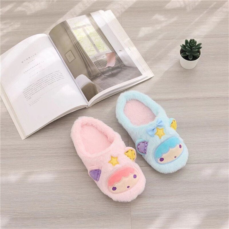 Sanrio Melody Kawaii Plush Slippers - Little Twin Stars - Women’s Clothing & Accessories - Clothing - 6 - 2024