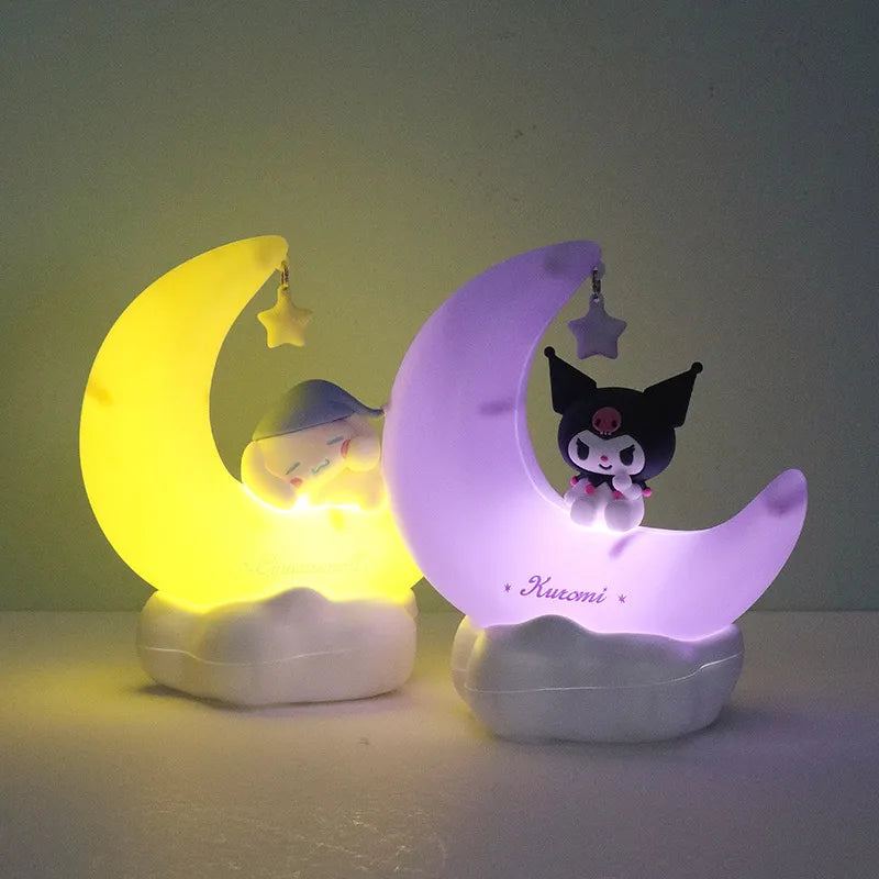 Sanrio Moon LED Light - Kuromi Cinnamonroll - Kawaii Bedroom Night Light - Stationary & More - Decor - 4 - 2024