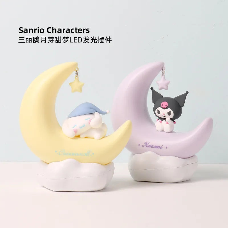 Sanrio Moon LED Light - Kuromi Cinnamonroll - Kawaii Bedroom Night Light - Stationary & More - Decor - 5 - 2024