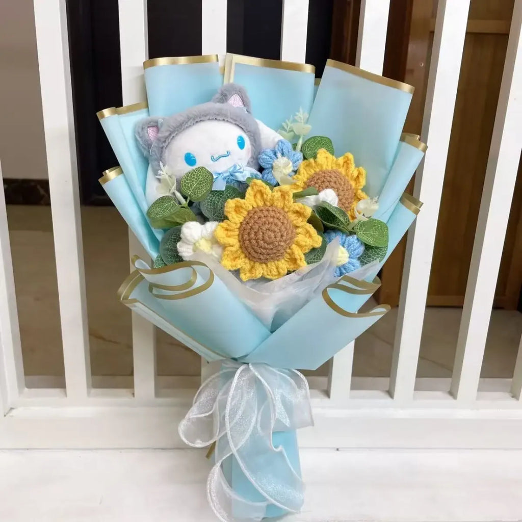 Sanrio Plush Flower Bouquet – Hello Kitty & Kuromi Gift Set - Christmas - Plushie - 12