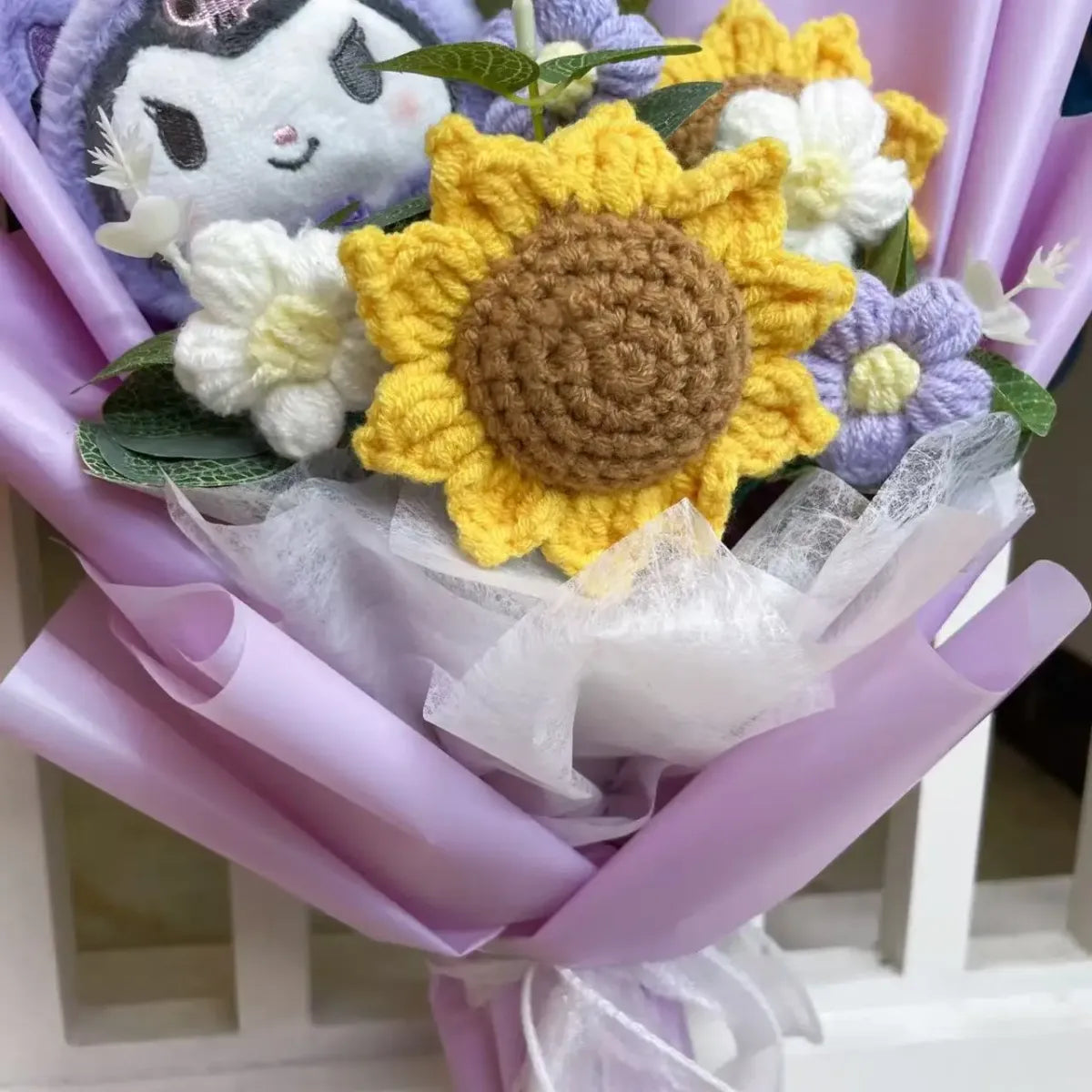 Sanrio Plush Flower Bouquet – Hello Kitty & Kuromi Gift Set - Christmas - Plushie - 6