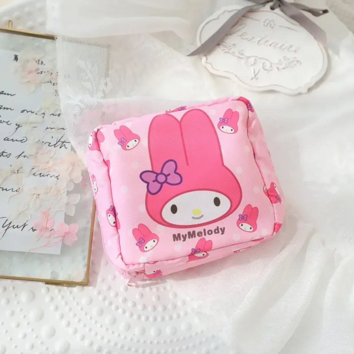 Sanrio Pochacco Heart Print Menstrual Storage Bag - Sanrio - Pouch / Makeup Bag - 6
