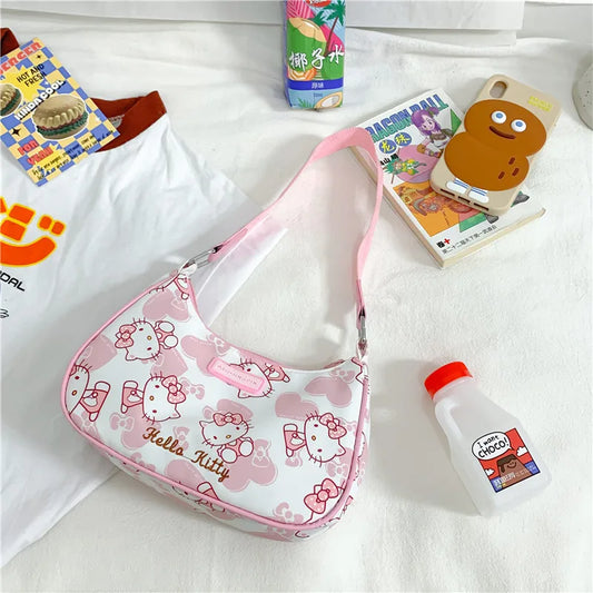 Kawaii Sanrio Shoulder Bag – Kuromi My Melody Hello Kitty - Pink - All Products - Handbags - 7 - 2024