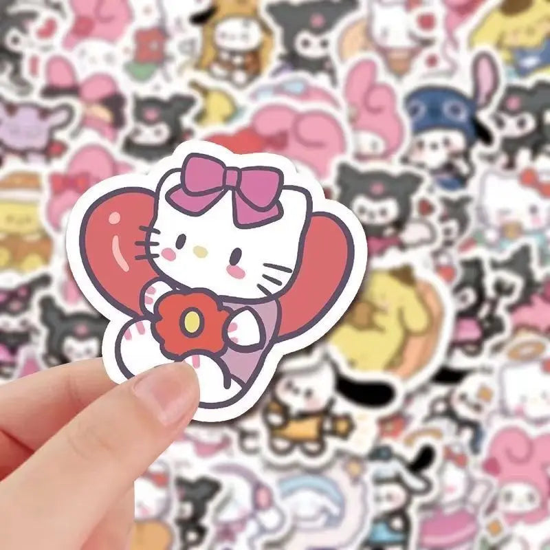 100pcs Sanrio Stickers - Cute Notebook & Ledger Decoration - 100pcs - Stationary & More - Decorative Stickers - 4 - 2024