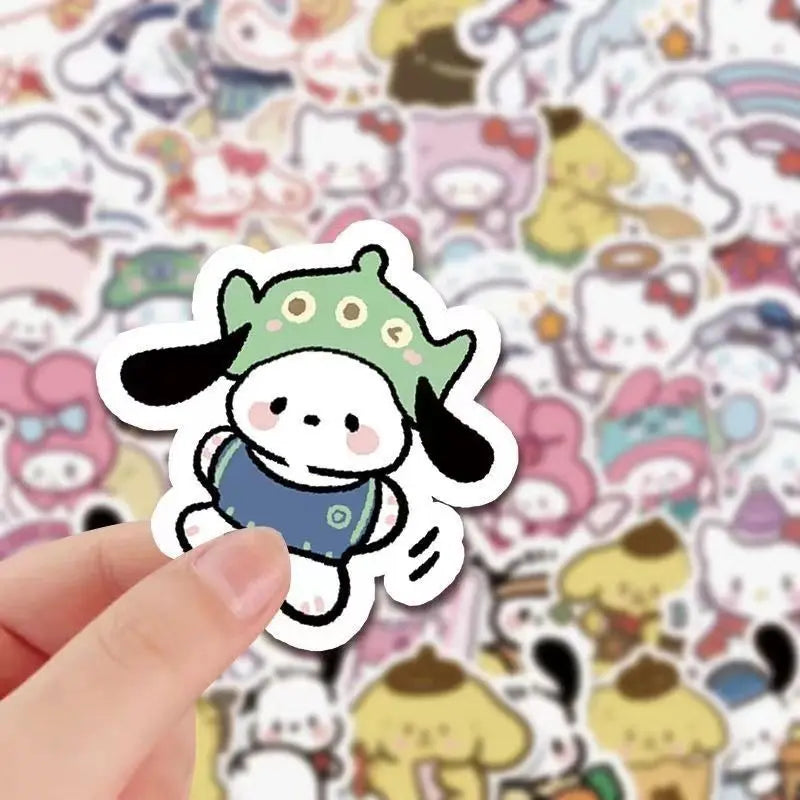 100pcs Sanrio Stickers - Cute Notebook & Ledger Decoration - 100pcs - Stationary & More - Decorative Stickers - 3 - 2024