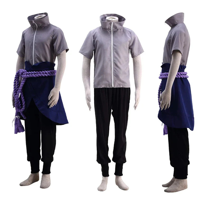 Sasuke Uchiha Cosplay Costume – Naruto Shippuden Outfit with Rope - Anime - Costume Dresses - 2024 - 3 - Worldwide